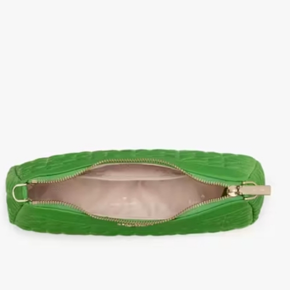 Kate Spade Green Quilted Shoulder Bag W Jewelry Bundle - Picture 7 of 11